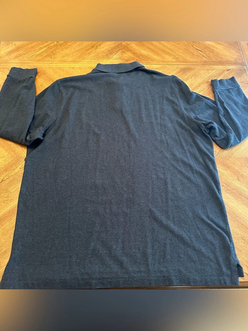 Polo Ralph Lauren Long Sleeve Gray Henley Polo White Pony Size XXL Preppy Casual